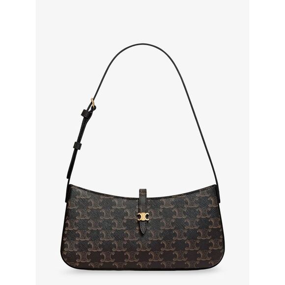 Celine Women Tina Triomphe Coated Canvas Shoulder Bag - Picture 1 of 2
